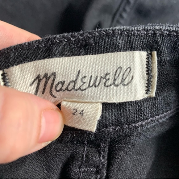 Madewell Denim Utility Zip A Line Skirt in Black Frost Size 24 - Picture 5 of 11